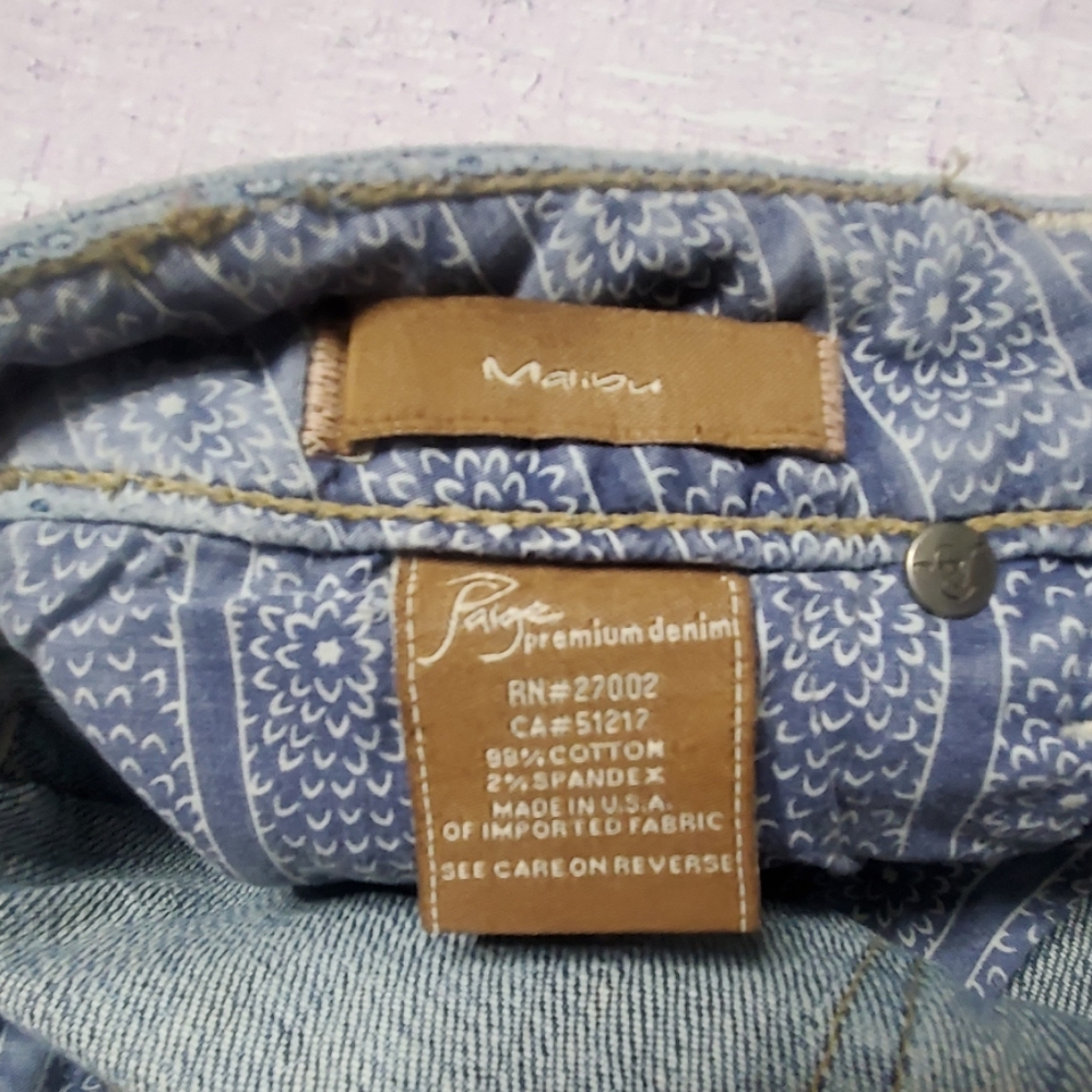 Paige distressed Malibu mini Jean skirt - Picture 4 of 8